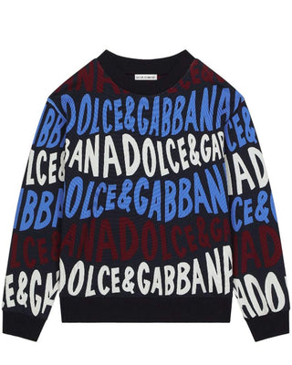 Dolce & Gabbana Felpa girocollo con stampa all-over L4JWKE-HS7OX