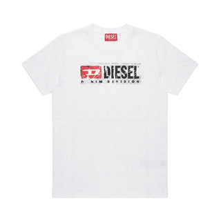 Diesel T-shirt Bianca Con Stampa J02976-00YI9-K100 Per Bambini