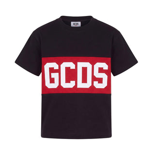 GCDS T-shirt Nera Con Stampa Z0UJQC585J105/999R Per Bambini