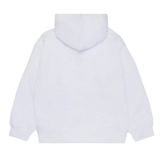 MM6 Maison Margiela Felpa bianca con zip e cappuccio M60872-MM02X