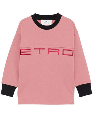 Etro Felpa rosa con logo frontale GV4P50-Z2434