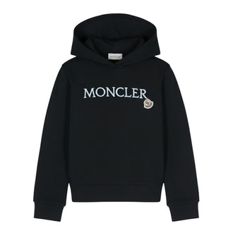 Moncler Felpa Blu Navy Con Cappuccio Da Bambino J19548G00012-778