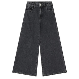 Please Jeans Wide Leg in denim nero da bambina PHR4012G78J
