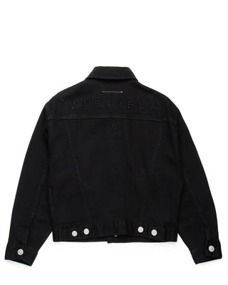 Maison Margiela Giubbino In Denim Con Logo Ricamato M60449-MM03