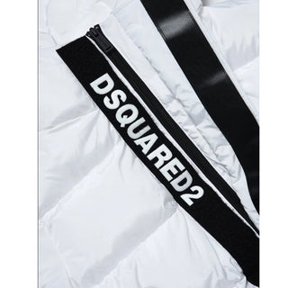 Dsquared2 Giubbino trapuntato in nylon con cappuccio e logo DQ1090 D00BN