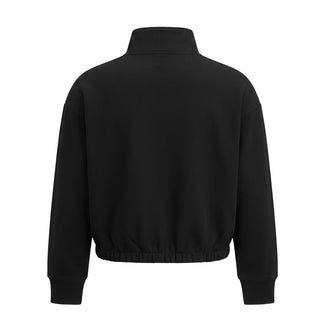 Dsquared2 Felpa Nera Cropped Per Bambina DQ04BZ-D00Z3