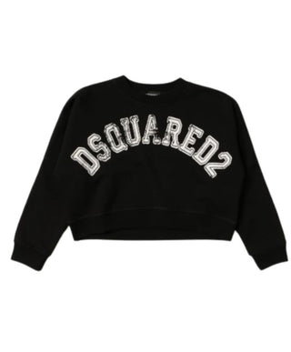 Dsquared2 Felpa cropped con logo DQ0433-D008F