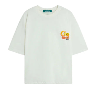 Barrow T-shirt Avorio In Cotone Con Stampa S6BWUATH079-412