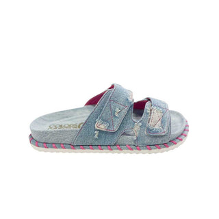 Colors Of California Sandali In Denim HC.BIOW09 Doppia Fascia