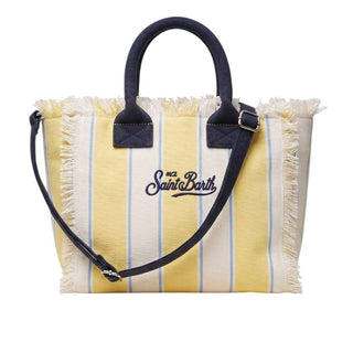 Mc2 Saint Barth Borsa Colette In Canvas A Righe Gialle COL0001/02600L