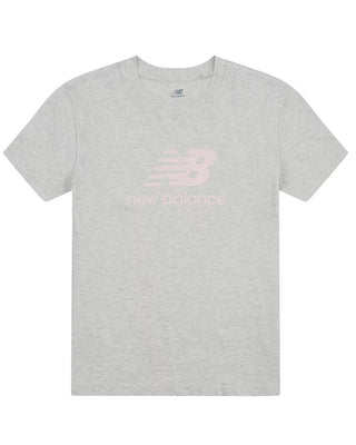 New Balance T-shirt grigia a maniche corte con logo LAKG0008