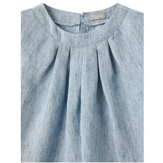 Il Gufo Camicia celeste in lino P24CA025L0015