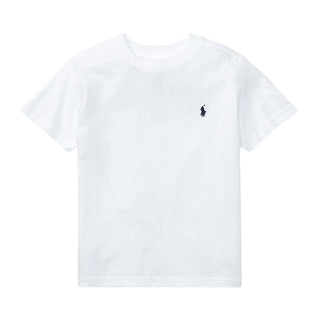 Polo Ralph Lauren T-shirt Bianca In Jersey Per Bambini 322832904035