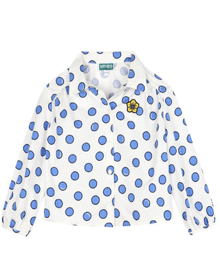 Kenzo Camicia bianca in popeline da bambina K60645