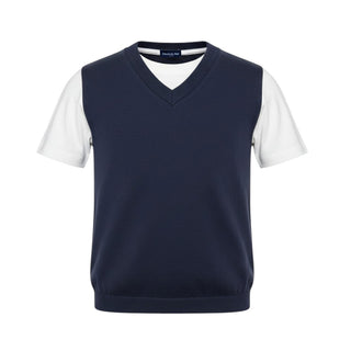 Emanuel Pris T-shirt In Filo Blu Da Bambino ETS3171RBB