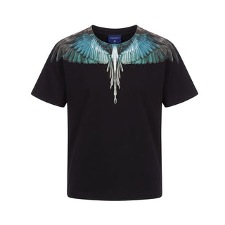 Marcelo Burlon T-shirt Nera Con Wings F6CMJBTH034-110 Per Bambini