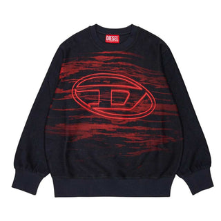 Diesel Felpa Nera Con Stampa J02984-KYA2P-K910A Per Bambino