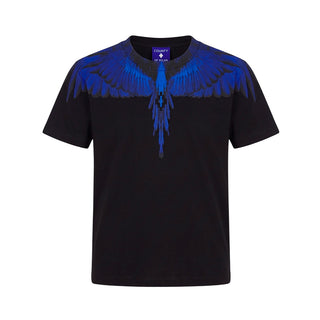 Marcelo Burlon T-shirt Nera Con Wings F6CMJUTH133-110 Per Bambini