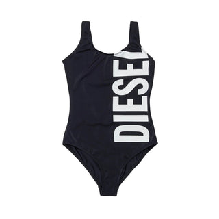 Diesel Costume Intero Nero Con Logo Per Bambina J02716-KYAG8-K900