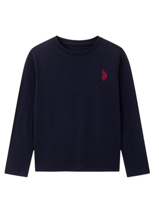 U.S. Polo Assn. T-shirt girocollo a maniche lunghe con logo US40668001