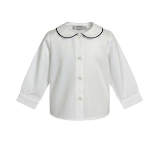 Arc-en-ciel Completo con camicia e salopette blu in velluto 1138B