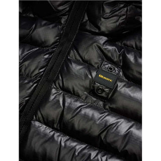 Blauer Giubbino Trapuntato A Righe Nero 26WBLKC02272-999EI Adams Jr Per Bambino