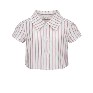 Lalalù Camicia A Righe In Popeline Per Bambina CML170RB