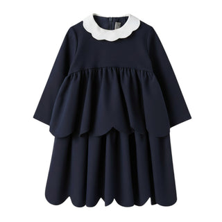 The Owl Ruffled Dress with Collar A23VL544W0003