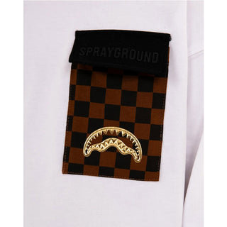 SPRAYGROUND T-shirt Bianca A Maniche Lunghe SPY1570WHT Per Bambino