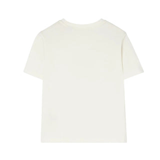 Burberry T-shirt Avorio Con Stampa Del Cavaliere 8125836 Per Bambini