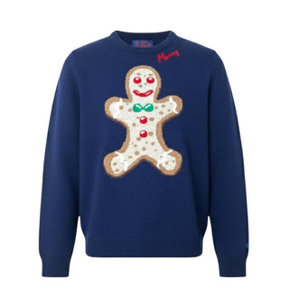 Mc2 Saint Barth Maglia blu con Ginger in misto lana DOU0001-EMGM61