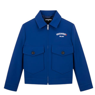 Dsquared2 Giubbino Bluette Con Logo Per Bambino DQ3235-D0AGN-DQ865