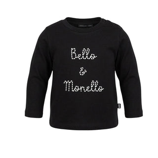 Daniele Alessandrini T-shirt Nera A Maniche Lunghe 1291M00203-N Per Neonato
