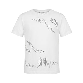 Cesare Paciotti T-shirt Bianca Con Stampa Per Bambino TSP6112BJ-V2