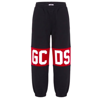 GCDS Pantaloni Jogger Neri Con Logo Z0UJQI588F004/999R Per Bambini