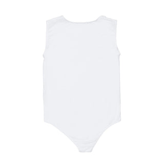 MM6 Maison Margiela Body Bianco In Jersey Con Numeric Logo M60809-MM05M-M6100