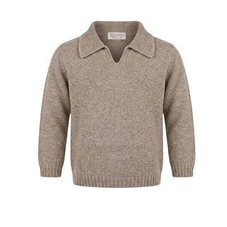 J.o Milano Maglia Polo Beige In Misto Cashmere 2663Z6/1 Per Neonato