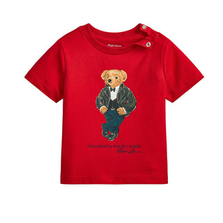 Polo Ralph Lauren T-shirt Rossa A Maniche Corte 320B29156001 Per Neonato
