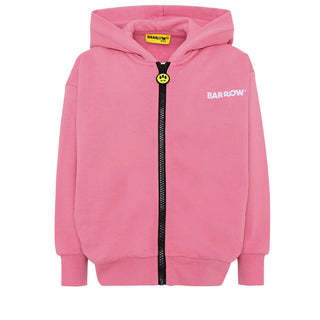 Barrow Felpa Rosa Con Zip E Cappuccio F6BKJUZH061-409 Per Bambina