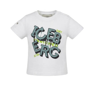 Iceberg T-shirt Bianca Con Stampa Per Neonato TSICE6122B-V2