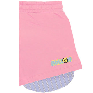 Barrow Shorts Rosa In Felpa Con Logo E Smile S6BKJGSH130-311