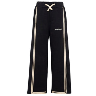Palm Angels Pantaloni Neri In Felpa Con Logo F6PAJBFP027/110 Per Bambini
