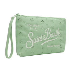 Mc2 Saint Barth Pochette Aline Verde In Cotone Sangallo ALI0045/02533L