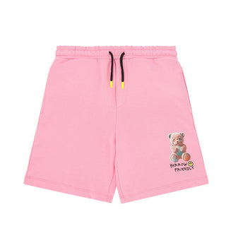 Barrow Bermuda Rosa In Felpa Con Teddy E Logo S6BKJUBE031-311