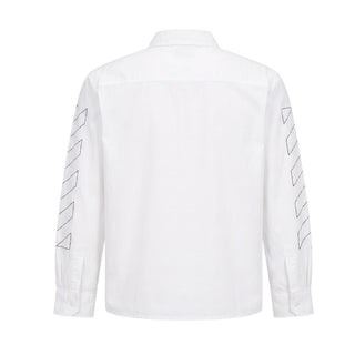 Off-White Camicia Bianca In Popeline 44BGE008F26F001100 Per Bambino