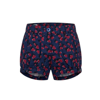 Gucci Shorts Blu In Popeline Con Cuori Per Neonata 336083-XB145