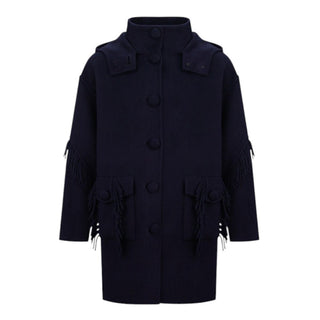 Ermanno Scervino Single-breasted coat SFGB009 with zip