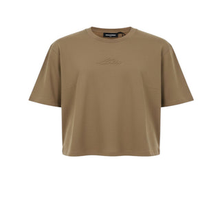 Dsquared2 T-shirt cropped in cotone con logo DQ2931-D0015