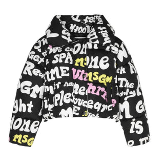 Msgm Giubbino trapuntato con fantasia da bambina 029204