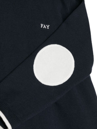 Fay Rundhalspullover mit Logo FU9P30-Z1376